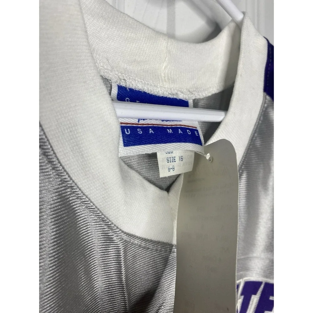 NCAA Youth Kansas State Vintage Jersey Shirt Silver‎ Purple Size 6-8 New